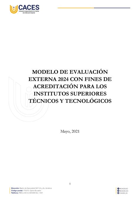 Modelo de evaluación 2024 MODELO DE EVALUACIN EXTERNA 2024 CON FINES