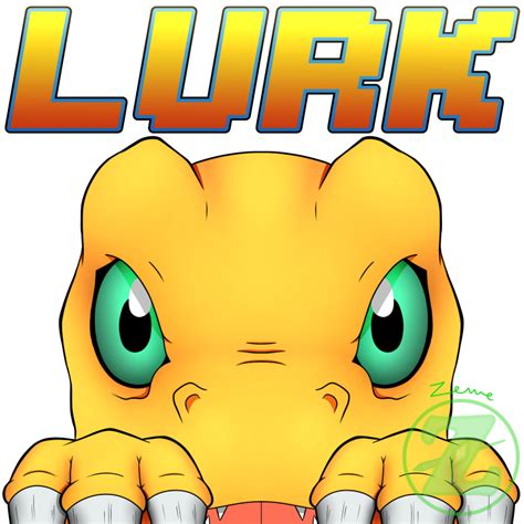 Commission Agumon Lurk Emote By Zeweriart On Deviantart