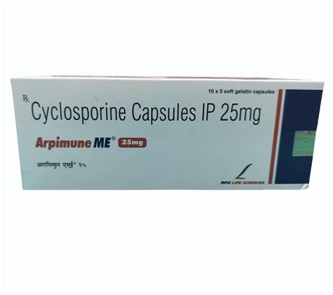 25mg Arpimune Me Cyclosporine Capsules At Rs 100 Stripe Cyclosporine