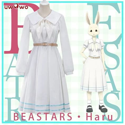 Only S XLUWOWO Anime Beastars Haru Cosplay Costume Uniform White