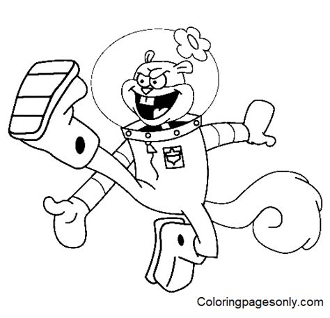 Sandy Cheeks Coloring Pages Printable For Free Download