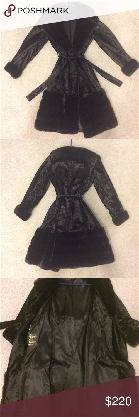 Borella Vintage Fur And Velvet Coat Velvet Coat Vintage Fur Black