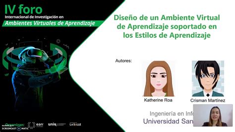 5 Diseño De Un Ambiente Virtual De Aprendizaje Soportado En Los Estilos