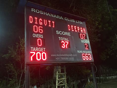 LED Cricket Scoreboard at Rs 48000/unit | क्रिकेट स्कोर बोर्ड - Dezire ...