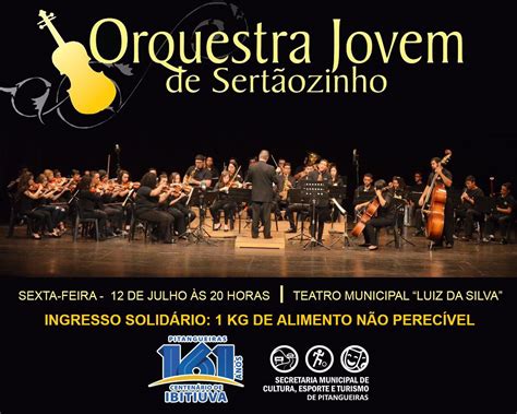 Orquestra Jovem de Sertãozinho SP apresenta concerto hoje 12