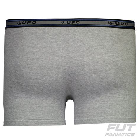 Cueca Boxer Lupo Algodão Elastano Cinza FutFanatics