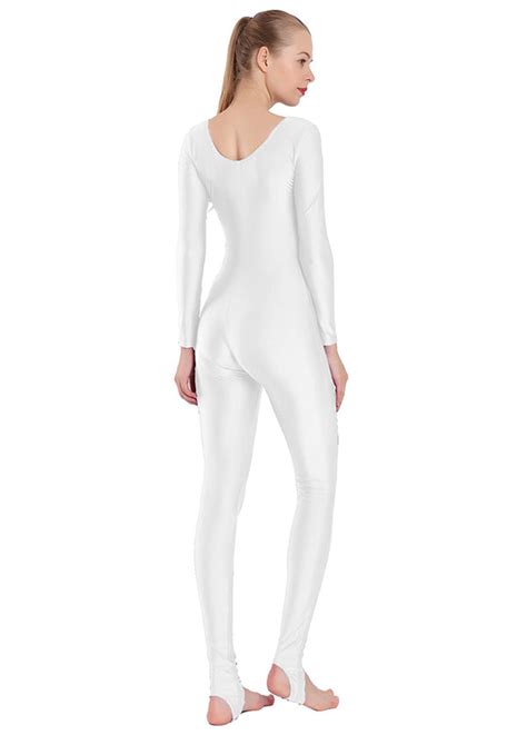 Speerise Womens Scoop Neck Unitard With Stirrup