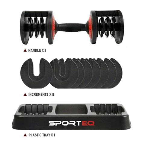 Sporteq® Rotary Adjustable Dumbbell Set Sporteq