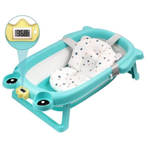 YAP Baignoire pliable bébé pliante évolutive avec Thermomètre YP014