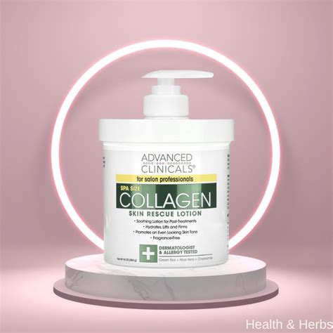 Advanced Clinicals Collagen Skin Rescue Lotion Fragrance Free Oz