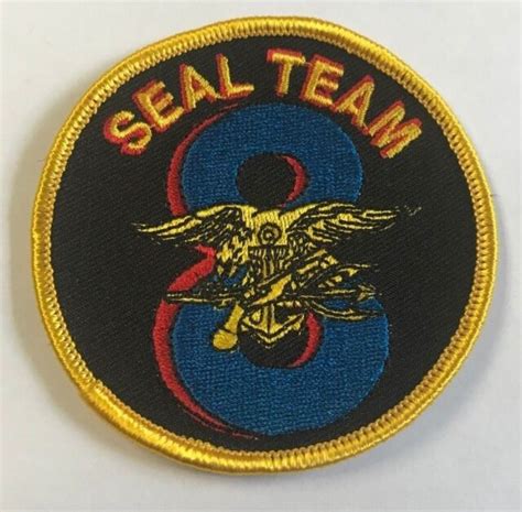 Usn Us Navy Naval Special Warfare Command Seal Team 8 Black 3 Cloth