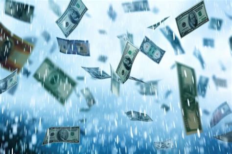 Símbolos de diferentes monedas cayendo como la lluvia que representan