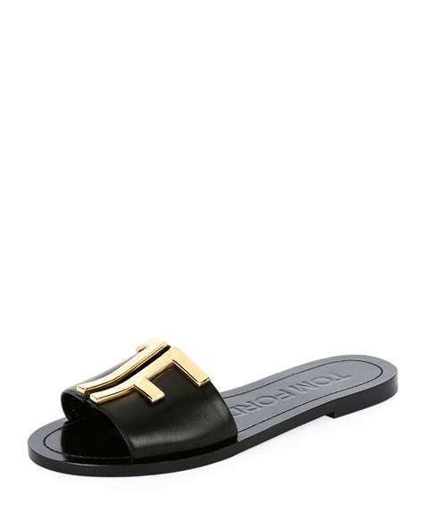 Tom Ford Tf Flat Slide Sandals Neiman Marcus Sandals Slide Sandals