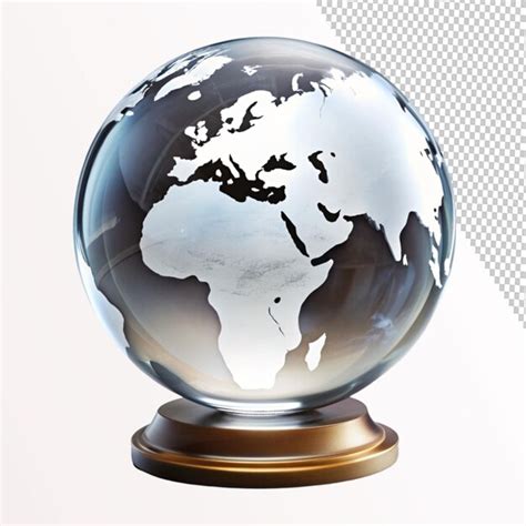 Crystal Globe On Transparent Background Premium Ai Generated Psd