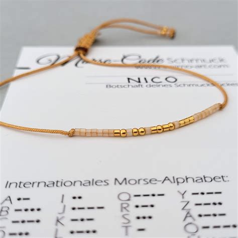 Armband Personalisiert Morse Code Armband Mit Name Oder Etsy