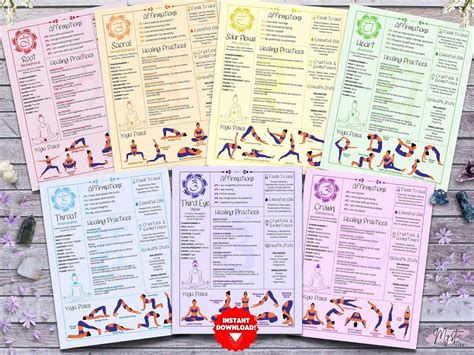 Chakra Cheat Sheets Chakras Guide Chakra Chart Printable Etsy