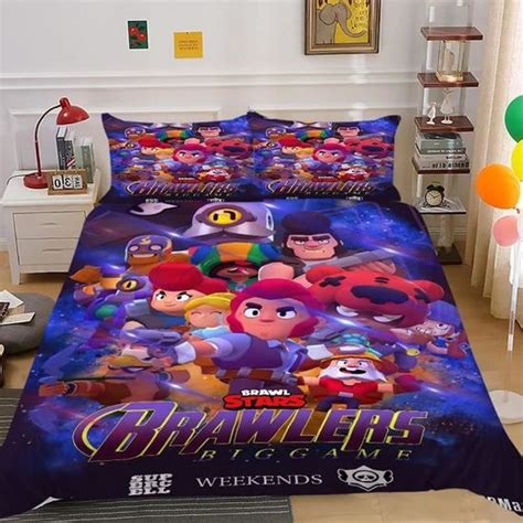 Parure De Lit Brawl Stars 3d Avec Housse De Couette Et Taie D Oreiller Pour Enfants Adolescents