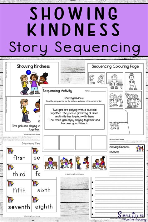 Showing Kindness Story Sequencing Printables - Simple Living. Creative