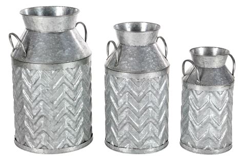 Gracie Oaks Crowl Metal 3 Piece Milk Jug Set Wayfair