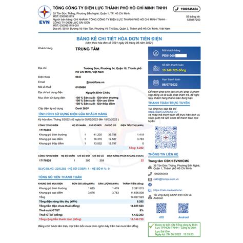 Từ 1 7 Điện lực TP HCM thay đổi mẫu hóa đơn tiền điện