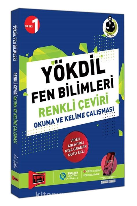 YÖKDİL Fen Bilimleri Renkli Çeviri Okuma ve Kelime Çalışması kitabını