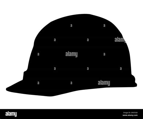 Hard hat silhouette vector art white background Stock Vector Image ...