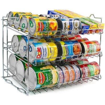 Sorbus 3 Tier Metal Can Organizer Efficiently Store Display Up To 36