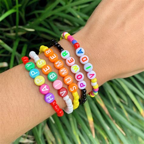 Pulseira Com Nome De Miçangas Personalizavel Adulto Infantil