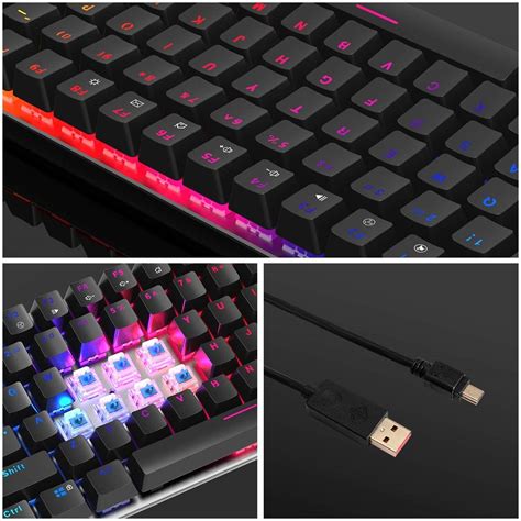 AJAZZ AK33 Mechanical Gaming Keyboard Wired 19 RGB Lighting Modes 82