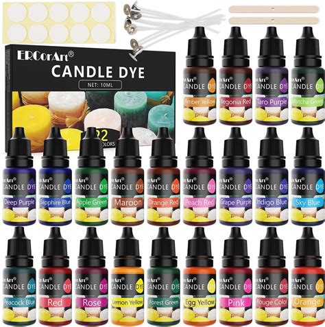 Amazon.com: Candle Dye - 22 Colors Candle Dye for Soy Candle Making ...