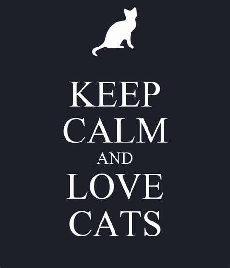 Keep Calm And Love Cats Poster Images