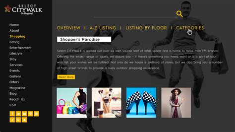 Select Citywalk Shopping Mall Website Design On Behance