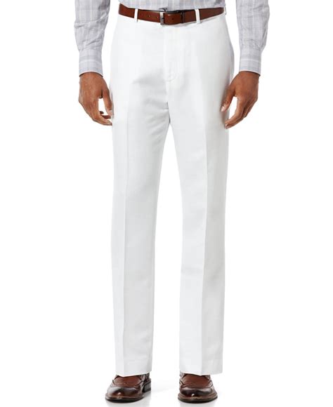 Perry Ellis Linen Blend Pants In White For Men Save 57 Lyst