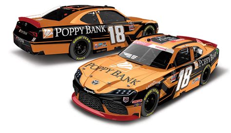 Daniel Hemric 18 Poppy Bank TOYOTA Supra NASCAR Xfinity Series 2021