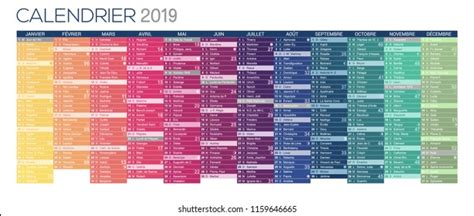 French Calendar 2019 Photos Images And Pictures Shutterstock