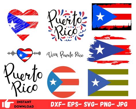 Puerto Rico Svg Puerto Rico Flag Svg Cricut Svg Puerto Rico Clipart