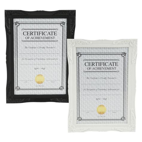 Wholesale Plastic Certificate Frame 13x10 2 Assortments Blackwhite