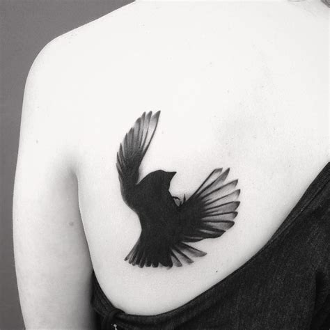 Here S A Tattoo I Did A Couple Of Years Ago A Falling Blackbird Not