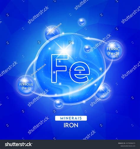 Minerals Iron Ferrous Fe2 Ferric Fe3 Stock Vector Royalty Free