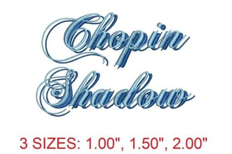 Chopin Shadow Embroidery Font Creative Fabrica