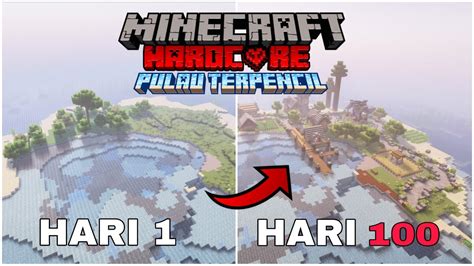 100 Hari Di Minecraft Hardcore Pulau Terpencil YouTube