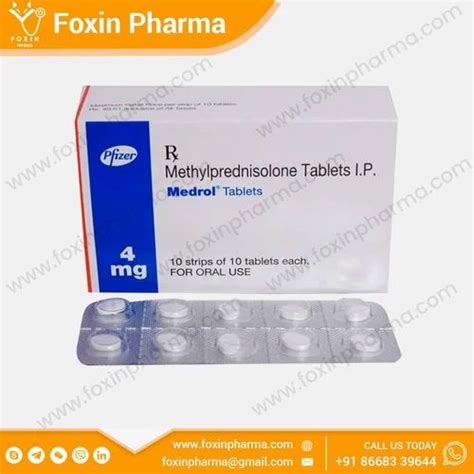 Medrol Methylprednisolone Tablets 4 Mg 8 Mg 16 Mg At Rs 52 59