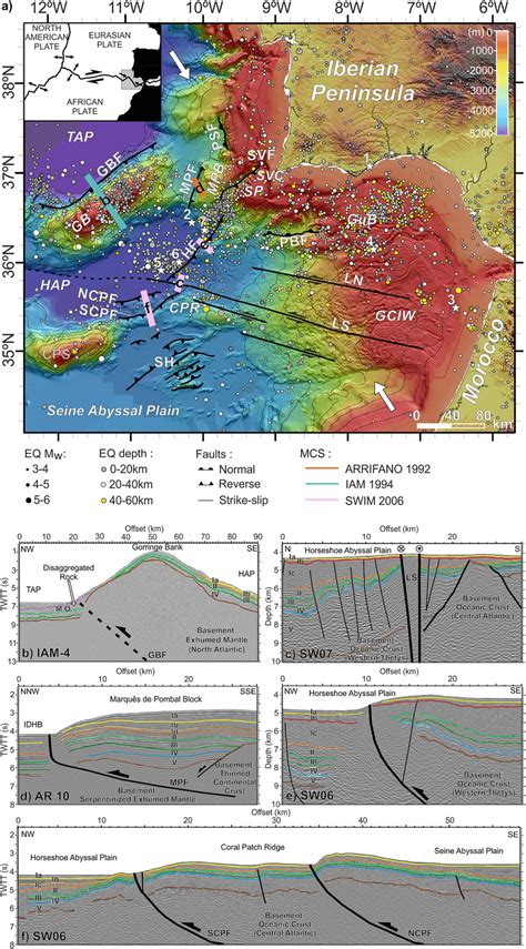 A Bathymetric Map Of The Sw Iberian Margin With The Location Of The