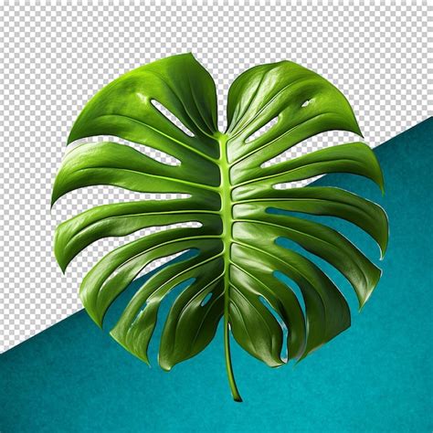 Premium Psd Psd Monstera Leaf On Transparent Background