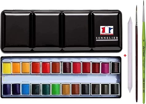 Sennelier Extra Fine Aquarellfarbe Aquarell Malkasten Metallkasten