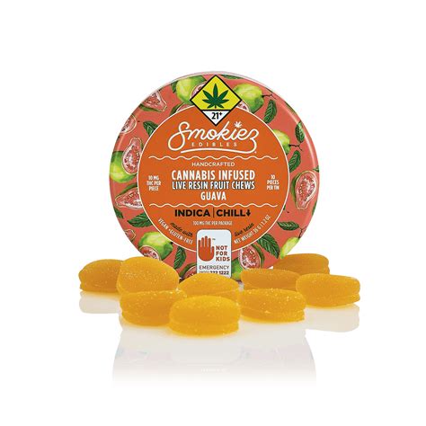 Smokiez Edibles Guava Indica 100mg Thc Live Resin Fruit Chews Wa Leafly