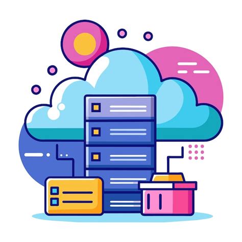 Conception D Illustration Vectorielle De Stockage En Nuage Vecteur