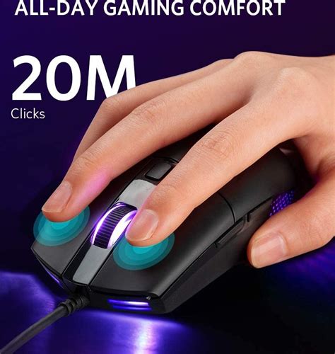 ABKONCORE A660 Gaming Mouse Wired 10000 DPI Computer Mice For Laptop