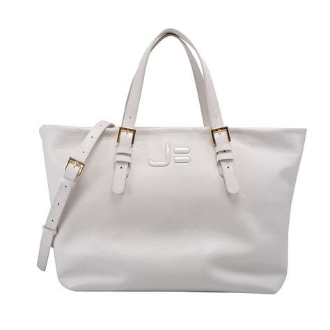 Bolsa Shopping Couro Off White V22 Jorge Bischoff Sapatos Bolsas E