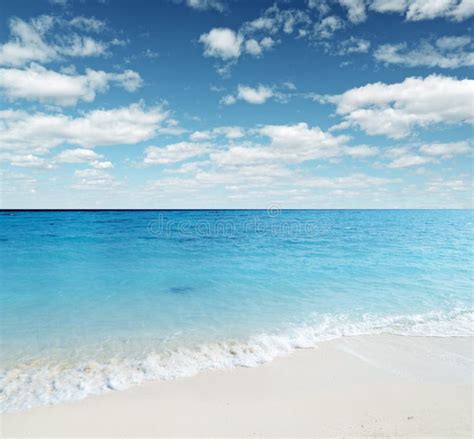 Tropical Beach Blue Sky And Clear Water Stock Image Image Of Beach